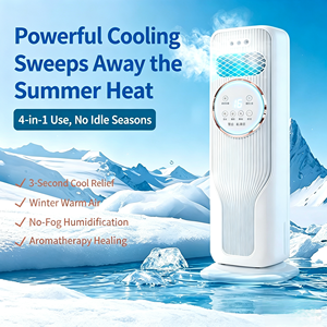 Portable Tower Fan Heater and <b>Cooler</b> Bladeless Air Circulator Low Noise Energy Saving for Home Office Hotel - Product Image 3