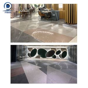 Prima Personnalisable Haut de Gamme Artificielle Terrazzo Pierre Rustique Particule Forme Solide Surface Feuille Blazing Marbre Hôtels Planchers - Product Image 6