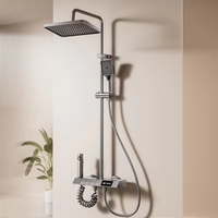 Écran LED Piano Key Pluie Bain Douche Robinet Nouveau Système de Salle de Bain Numérique Multifonction avec Finition Chromée
