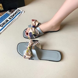 J & H 2025, <span class=keywords><strong>venta</strong></span> al por Mayor de verano, zapatos planos de moda para mujer con diseño de lazo, Sandalias planas informales elegantes, gran oferta - Product Image 4