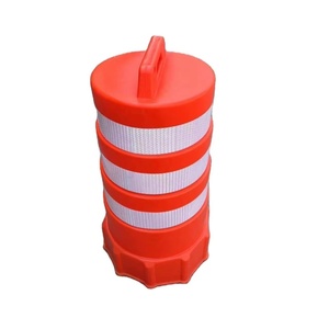 टिकाऊ सड़क सुरक्षा चिंतनशील टक्कर से बचने यातायात ड्रम बैरियर रोड निर्माण बैरल यातायात ड्रम - Product Image 2