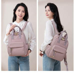 Sacs à dos de loisirs grande capacité pour femmes, sacs à main pour femmes, sac à bandoulière en tissu Oxford, sac à dos de voyage multifonctionnel tendance - Product Image 4