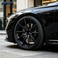 Nouvelles jantes en alliage d'aluminium forgé 5x114.3 20 pouces, concaves à profil profond, finition noire, haute performance pour voiture de tourisme