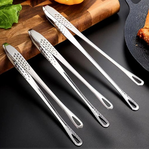 TZY Korean Style BBQ Tongs Stainless Steel Anti Slip Heat Resistant For Grill Steak Cooking - Product Image 2