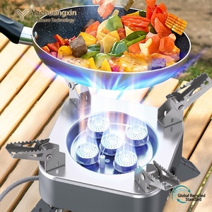 Réchaud à gaz portable en acier inoxydable, pliable, pour le camping et la cuisine en plein air, 4 brûleurs, design compact - Product Image 4