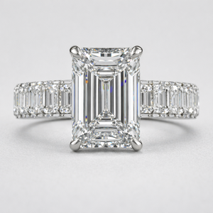 Anillo de platino con diamantes de primera calidad para mujer, con estilo clásico y elegante, accesorio de joyería fina para compromiso y boda - Product Image 1