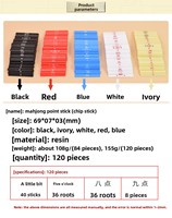 Bâtonnets de comptage et de notation en plastique pour Mahjong, avec conception à longue bande, portables pour les jeux d'échecs et de cartes