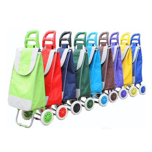 Chariot de courses portable avec logo personnalisé, pour supermarché, jardin, bagages, avec roues - Product Image 1