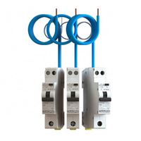 Dispositifs de protection contre les courants résiduels (RCBO) Earth Connection, cuivre PA66, 1P+N, 6A-40A, 10mA-30mA, type électronique A, OLDFANG DSG18-40, 4.5kA