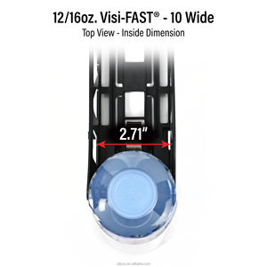 Hookei Shelf Display Auto-Push Divider Auto Sliding Gravity Feed <b>Roller</b> Bottle Glide Shelf Supermarket Storage Pusher Divider - Product Image 5