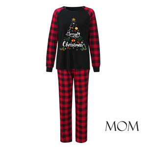 Abbigliamento Coordinato Famiglia per Natale, Pigiami a Maniche Lunghe per Genitori e Figli, Loungewear con Motivo a Quadri per <span class=keywords><strong>Mamma</strong></span>, <span class=keywords><strong>Papà</strong></span> e Bambino - Product Image 3