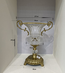 Vasi di Lusso in Vetro con Decorazioni in Rilievo, Vaso per Fiori in Cristallo, Stile Europeo Americano Francese, Artigianato per Casa, Soggiorno e Showroom - Product Image 6