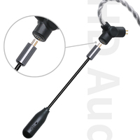 Microphone à bras long détachable, câbles en graphène plaqué argent OFC, fils pour casque audio de jeu, plusieurs connecteurs disponibles