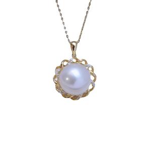 Freshwater 3-4mm White Small <b>Pearl</b> <b>Necklace</b> Pendant Perfect Circle with Strong Light & Almost Flawless S925 <b>Gold</b> DIY <b>Necklace</b> - Product Image 5