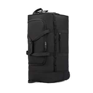 Sac de voyage souple extensible 32'' 110L (140L avec roulettes) pliable extra large avec 3 roues en ligne, sac de sport à bandoulière - Product Image 2