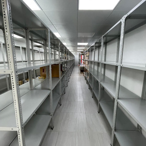 Inverted Hole Angle Steel <b>Shelves</b> 5 Layer Adjustable Galvanized Carbon Steel Storage <b>Rack</b> For Warehouse Commercial Use - Product Image 4