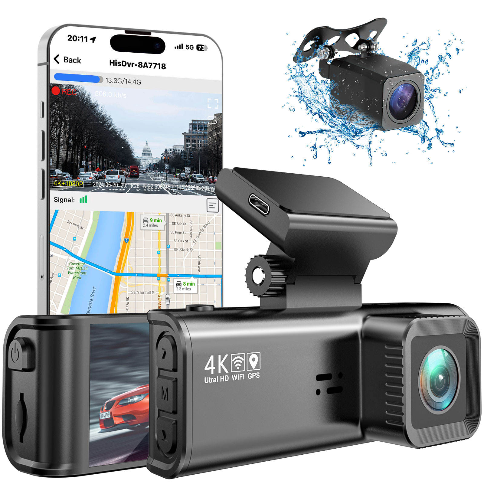 Advanced 4G Dash Cameras with GPS Tracking Live Streaming