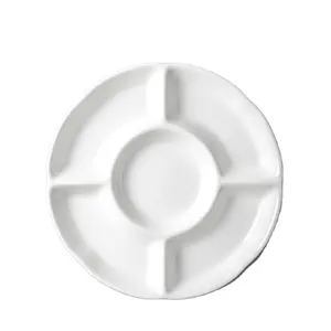 10-14英寸陶瓷餐具供应商2019新款批发圆形拼盘耐用陶瓷5室板