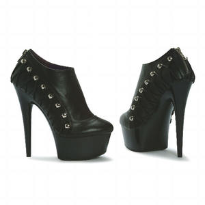 Chaussures de soirée pour femmes, talons hauts sexy à plateforme noire, talon aiguille de 15 cm, bout rond, pour pole dance, striptease, danseuse exotique - Product Image 1