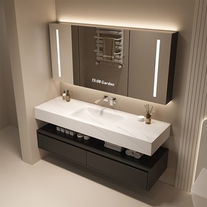 Chất lượng cao sang trọng Elegent vuông phụ nữ phụ nữ vanidad Del cuarto Bano Salle de bains vanite lịch thi đấu thiết kế prefab trang trí - Product Image 3