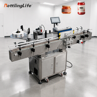 Machine d'étiquetage alimentaire pour pots de 500g (assaisonnements et vinaigres), imprimante d'étiquettes en rouleau pour différentes tailles