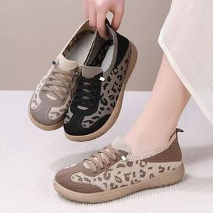 Leopard Print Women's <b>Shoes</b>, 2026 Mesh Breathable Trainer, Lightweight <b>Soft</b> Sole Casual Mom <b>Shoes</b> - Product Image 1