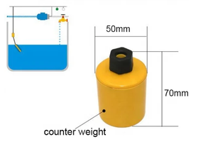 ऊर्ध्वाधर स्थापना पीपी यांत्रिक जल फ्लोट स्तर सेंसर स्विच वाटर टैंक 20 मीटर लंबे तार के साथ स्विच वाटर टैंक फ्लोट स्विच - Product Image 3