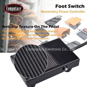 สวิตช์เท้าเหยียบโลหะสีดำ FS-1 10A 24V 250VAC แบบกดติดปล่อยดับ พร้อมสายเคเบิลยาว 1 เมตร สำหรับเครื่องจักรอุตสาหกรรม - Product Image 4
