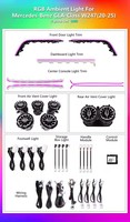 Éclairage d'ambiance Cardoo pour Mercedes Benz GLA W247 2020-2025 LHD/RHD, éclairage intérieur de voiture RGB, accessoires de mise à niveau de garniture de style OEM