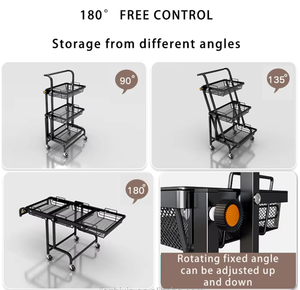 Estante de Almacenamiento Plegable para Cochecito de Bebé, Organizador Metálico Móvil con Ruedas, Ahorro de Espacio, Estante de Almacenamiento para el Hogar - Product Image 6