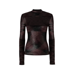 Pull en laine mélangée pour femme, col roulé, manches longues, motif vibrant, décontracté, sorties, léger, extensible, durable, saisonnier - Product Image 4