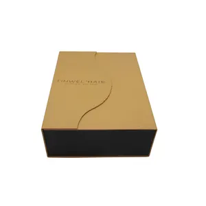 صندوق هدايا فاخر مخصص مطبوع بشعار صندوق تعبئة على شكل كتاب مع باب دبل مغناطيسي قابل للطي مفتوح من الأعلى