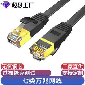 Câble réseau plat Catégorie 7 10 Gigabit pour usage intérieur et extérieur, bureau et maison, pour connecter ordinateurs et routeurs - Product Image 5