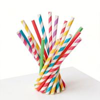 Pailles à boire écologiques compostables en canne à sucre, biodégradables, 6 mm, 12 mm, emballage individuel, sans PLA