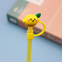 Décorations de paille en forme de citron et de fraise 3D de 8 mm, en vrac
