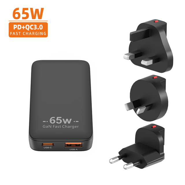 VIna 65W GaN Super Fast Charger USB A+C Quick Power Adapter 2 Port PD Usb Type c Macaron Travel Charger Us Eu Plug for iphone 16