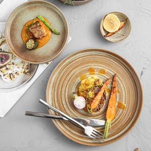 Bol à pâtes peu profond en céramique de <span class=keywords><strong>poterie</strong></span> moderne et minimaliste pour restaurant et usage domestique, compatible lave-vaisselle, écologique - Product Image 2