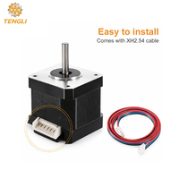 Moteur pas à pas hybride Nema17 2 phases 42x42mm 1,8° 200 pas par tour avec arbre à roulement à billes pour système de suivi solaire