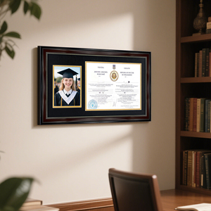 Tùy Biến Handmade Thân Thiện Với Môi Khung Ảnh Tốt Nghiệp Nhà Tường Gắn Giấy Chứng Nhận/Bằng Tốt Nghiệp Khung Hai Mở Mat Hiển thị - Product Image 2