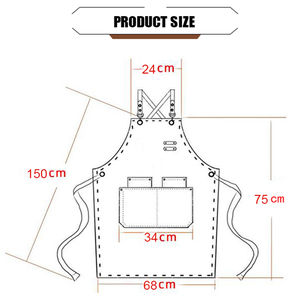 Grembiule da Chef Senza Maniche in Tela di Poliestere con Bretelle Incrociate per Uomo e Donna, per Cucina, Barbecue, Ristorante e Pulizie - Product Image 6