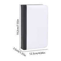 Porte-documents en cuir PU pour menu de restaurant, classeur à feuilles mobiles, design DIY A6/A5, sublimation, porte-cartes