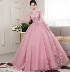 Caisha vestido <span class=keywords><strong>de</strong></span> boda estudiante arte prueba vestido etapa solo tutú falda Reunión Anual anfitrión vestido <span class=keywords><strong>de</strong></span> noche traje largo femenino - Product Image 2