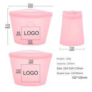 Sacs de conservation alimentaire en silicone réutilisables, étanches et de qualité alimentaire, vente en gros - Product Image 6