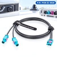 Câble coaxial automobile 2 en 1 Mini FAKRA femelle vers double FAKRA mâle, connecteur Rosenberger d'origine pour automobile IVI GNSS V2X
