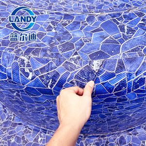 แผ่นรองพื้นสระว่ายน้ำ Randy Pool Membrane 1.5 มม. PVC ลายหินอ่อนแซฟไฟร์ พร้อมเม็ดกันลื่นรูปทรงไม่สม่ำเสมอ - Product Image 4