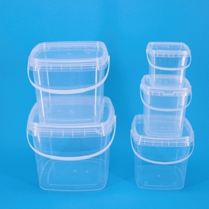 Cubo de Plástico PP Transparente Cuadrado Pequeño, Cubo para Alimentos con Sellado Hermético, Cubo para Almacenamiento de Aparejos de Pesca - Product Image 5