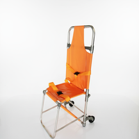 Chaise-plate convertible 2-en-1 pour escaliers, chaise de transport pliable pour le transfert de patients dans les bâtiments à plusieurs étages et en cas d'urgence