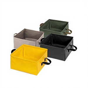 <span class=keywords><strong>Seau</strong></span> de pêche pliable en plastique imperméable portable pour l'extérieur, capacité 10L, bassin carré pour la plage <span class=keywords><strong>et</strong></span> le trempage des pieds - Product Image 1