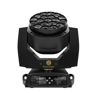 DMX512 lampe à tête mobile 19x15w, œil d'abeille K10 LED Zoom 19 pièces lampe à tête mobile pour boîte de nuit