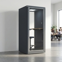UNIBOOTH - Cabine insonorisée 30 dB, acoustique ISO 23351, ASTM-E84, ignifuge, montage rapide, silencieuse, pour salle de réunion, usine, meilleur rapport qualité-prix